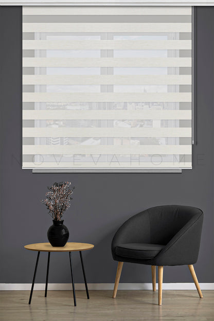 Noveva Home Bambu Zebra Ekru Perde N01