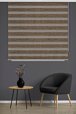 Noveva Home Bambu Zebra Açık Kahve Perde N03