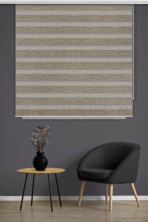 Noveva Home Bambu Zebra Koyu Bej Perde N05