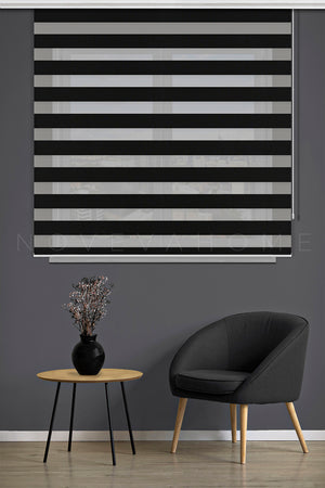 Noveva Home Bambu Zebra Siyah Perde N09