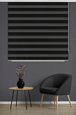 Noveva Home Bambu Zebra Siyah Perde N09