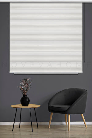 Noveva Home Vento Pliseli Zebra Stor Perde Ekru Perde