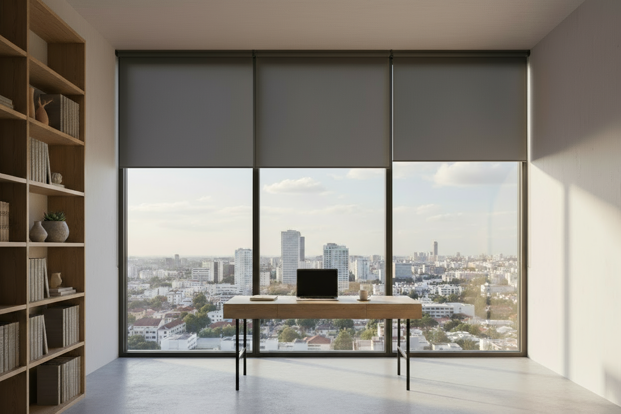 bu görselde bir tane perdesi tam kapalı aşağıda olsun